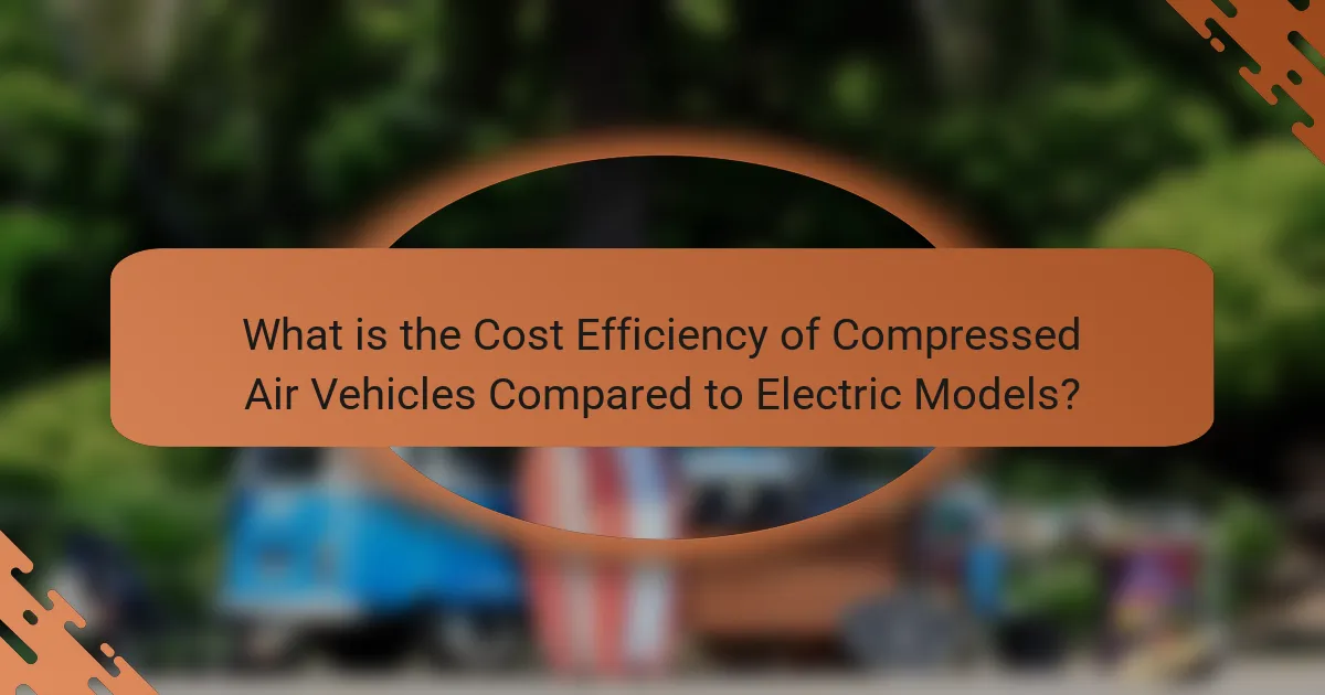 What is the Cost Efficiency of Compressed Air Vehicles Compared to Electric Models?